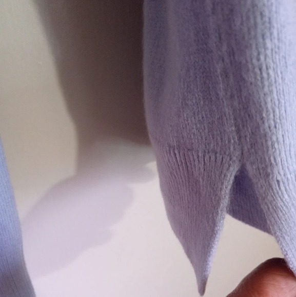 M&S Collection Cornflower blue Cashmillon side split crew jumper women's size 8 - Picture 4 of 9